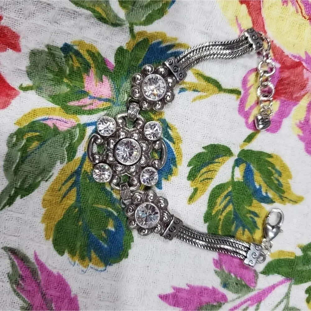 Brighton gorgeous starburst jeweled crystal‎ bracelet new!!!